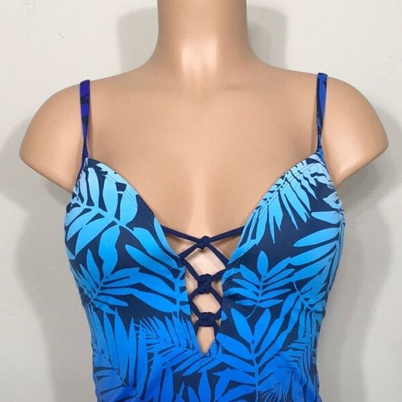 Push up Plunge laces tankini set. NWT - Picture 9 of 14